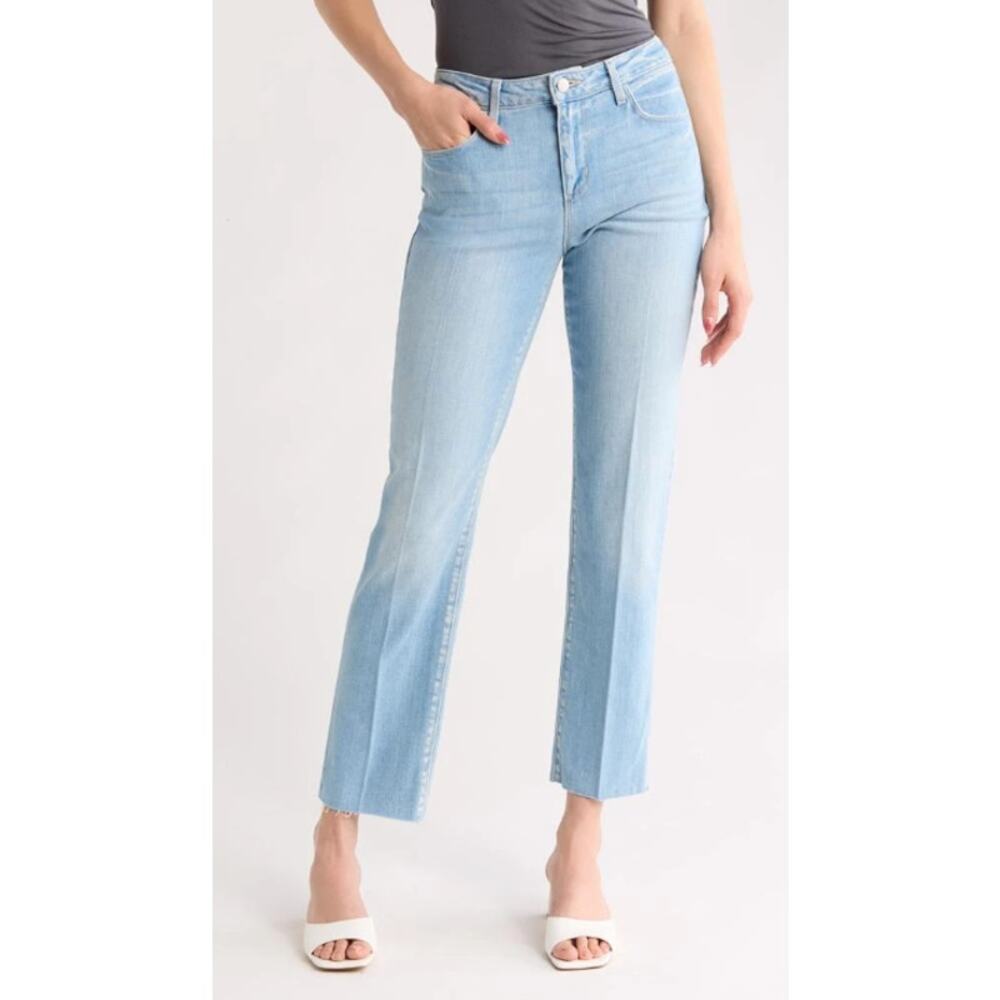 L'AGENCE WOMENS SIZE 30 MILANA LOW RISE STOVEPIPE OLYMPIA LIGHT BLUE NEW - Picture 1 of 13
